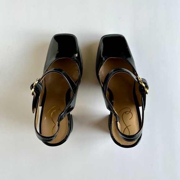 Sam Edelman Jildie Slingback Mary Jane Heels Black Patent NWOB Size 6.5 - Picture 8 of 16